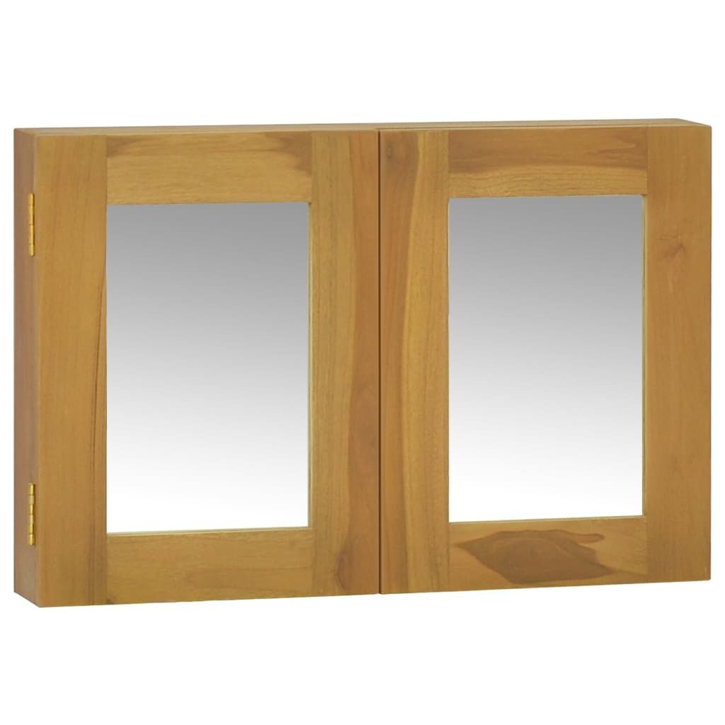 vidaXL Spiegelschrank Badspiegel Spiegelschrank 60x10x40 cm Massivholz Teak Bad-Spiegel Bade