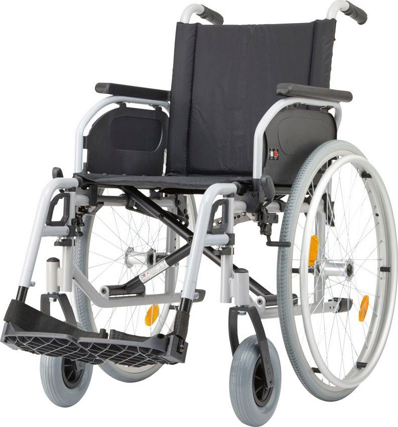 Bischoff & Bischoff Transportrollstuhl S-Eco 300, variable Sitzbreiten, abschwenkbare Beinstützen, Ankipphilfe