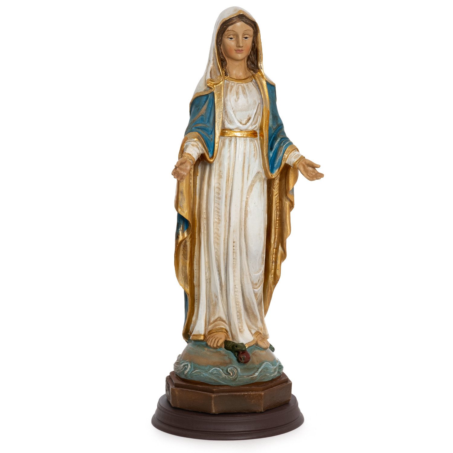 Moritz Dekofigur Jungfrau Maria Statue 31 cm – Marienfigur mit blau-goldene günstig online kaufen