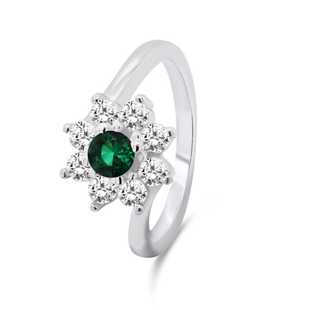 Brilio Silver Fingerring Beautiful silver ring with zircons RI053WG - Circuit: 50 mm