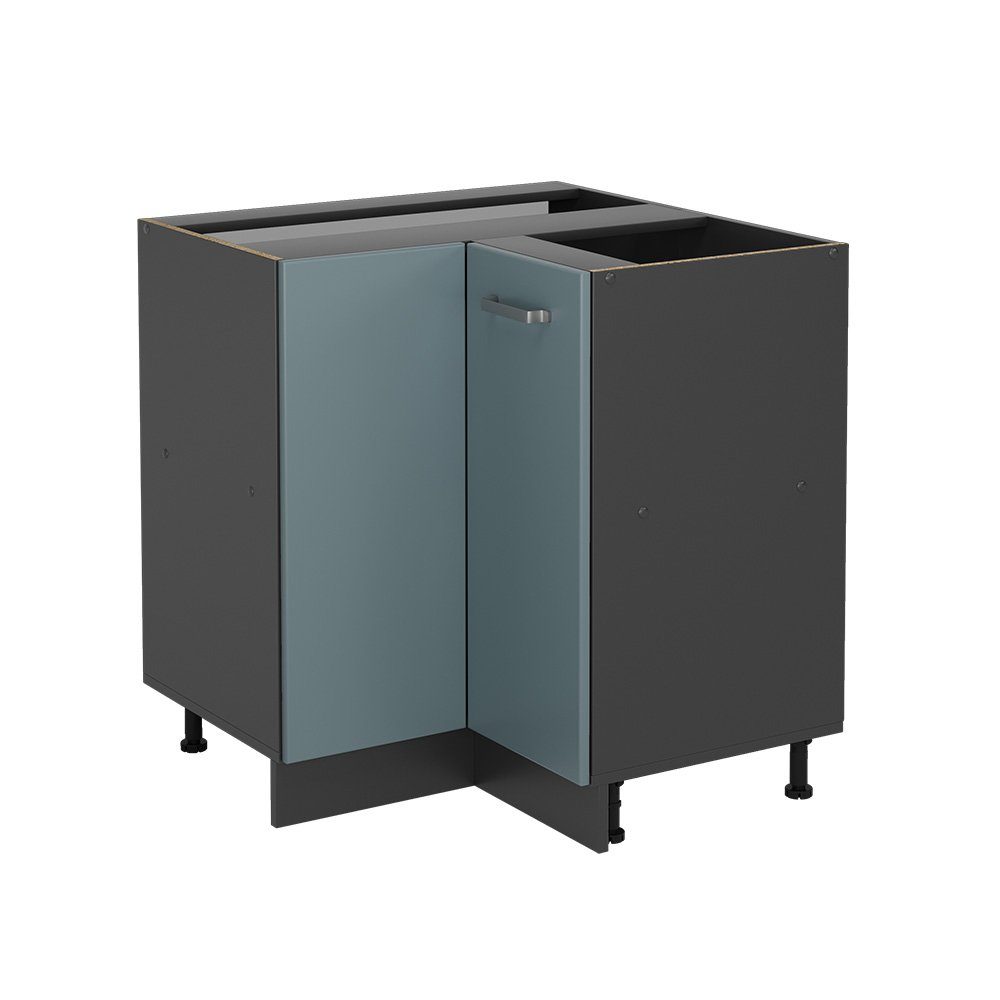 Vicco Eckunterschrank R-Line, Blau-Grau/Anthrazit, 75.6 cm günstig online kaufen