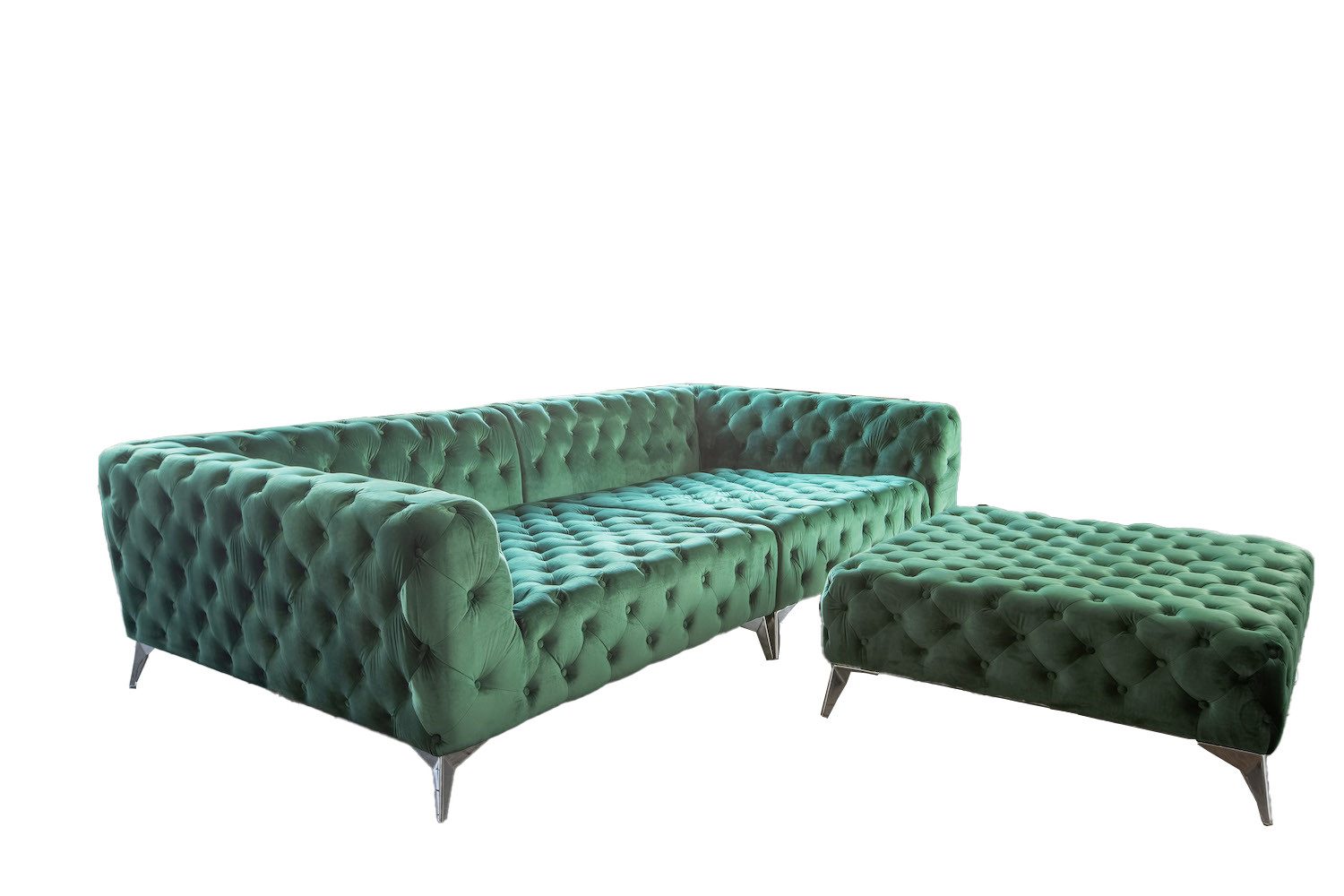 KAWOLA Big-Sofa NARLA, Couch Chesterfield Velvet, günstig online kaufen