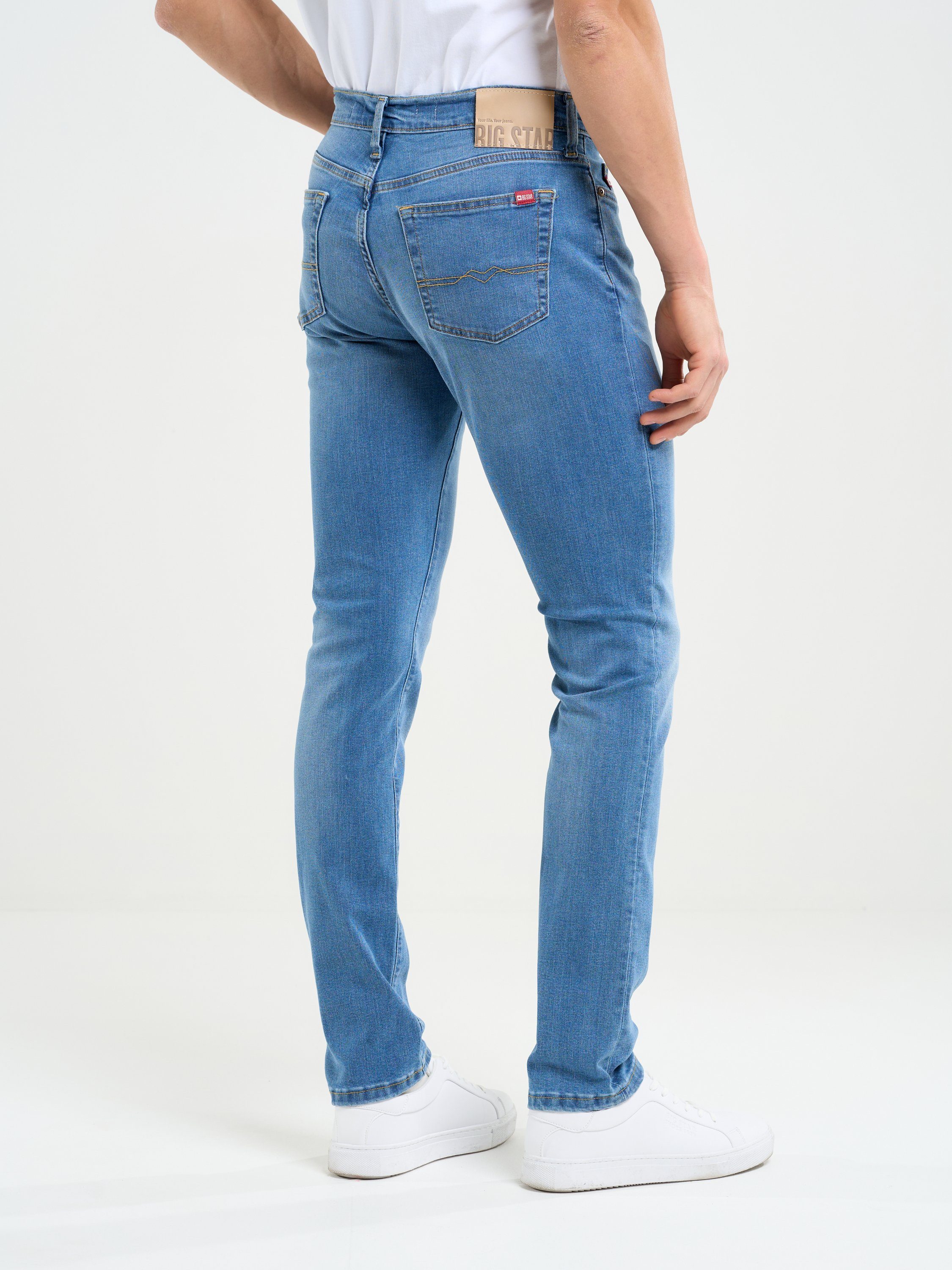 aqua TAPERED STAR TERRY (1-tlg) Tapered-fit-Jeans BIG