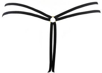 Axami Panty-Ouvert Ouvert-String in schwarz mit Spitze Thong (einzel, 1-St)