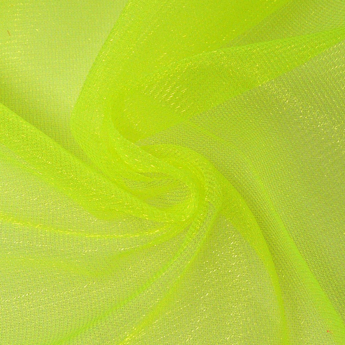 SCHÖNER LEBEN. Stoff Tüll Meterware weich Schimmer neon gelb 150cm, pflegeleicht