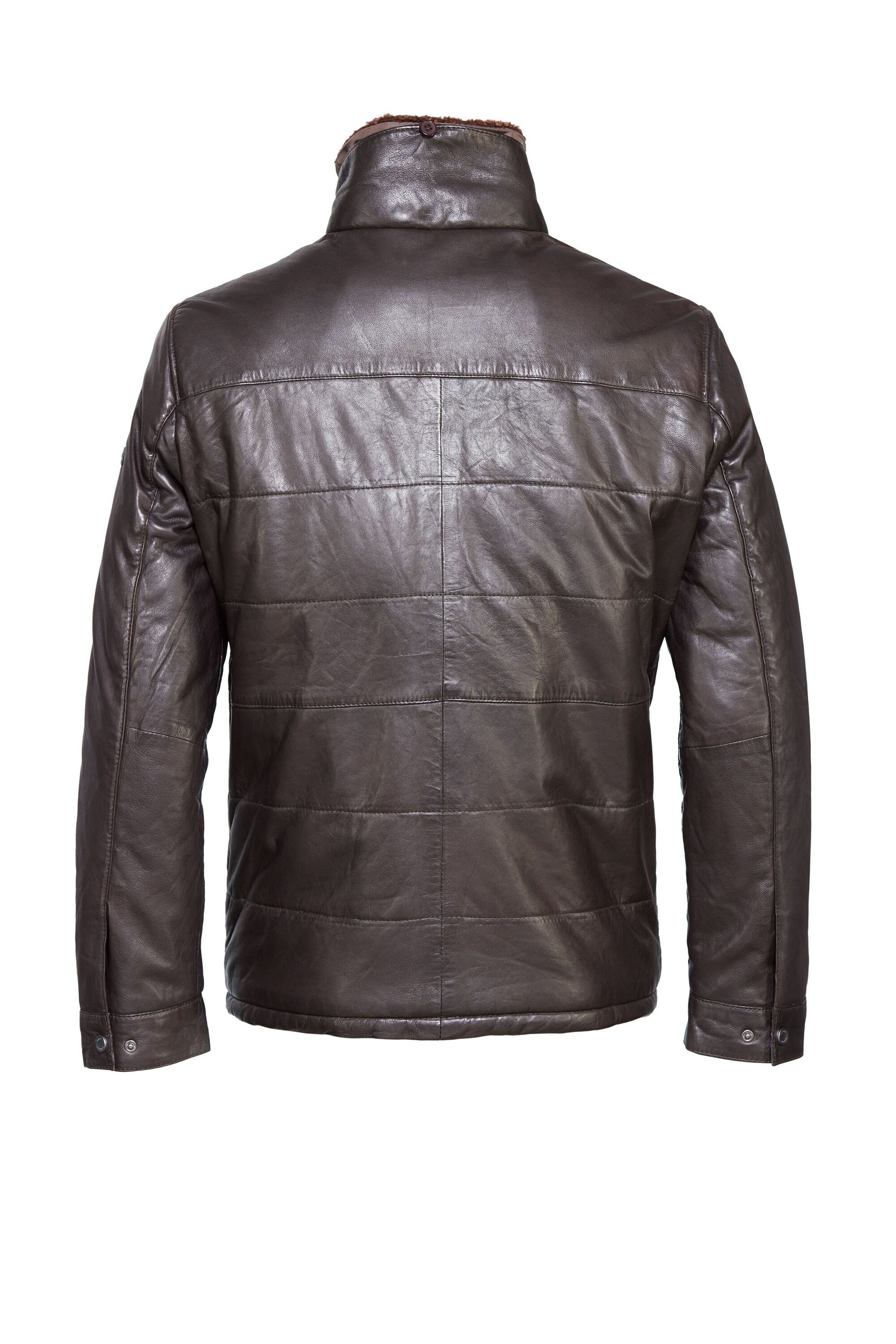 bugatti Lederjacke BUMARCELLO (1-St) mit weichem Stehkragen