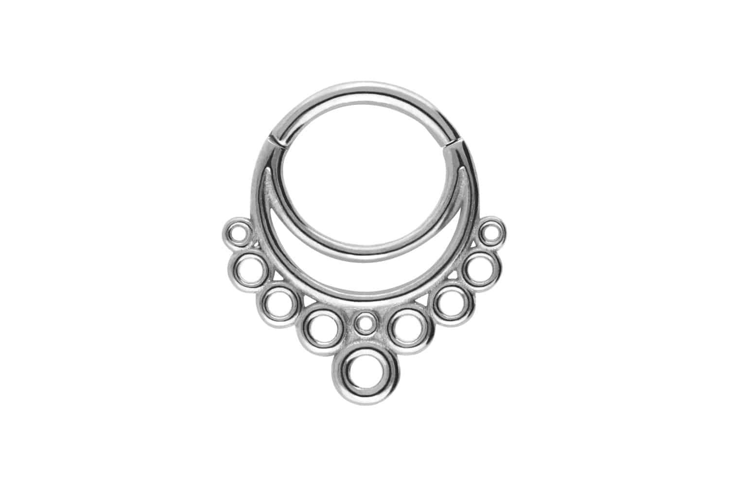 Nasenpiercing Chirurgenstahl Segmentring Clicker 2 RINGE + 10 KREISE