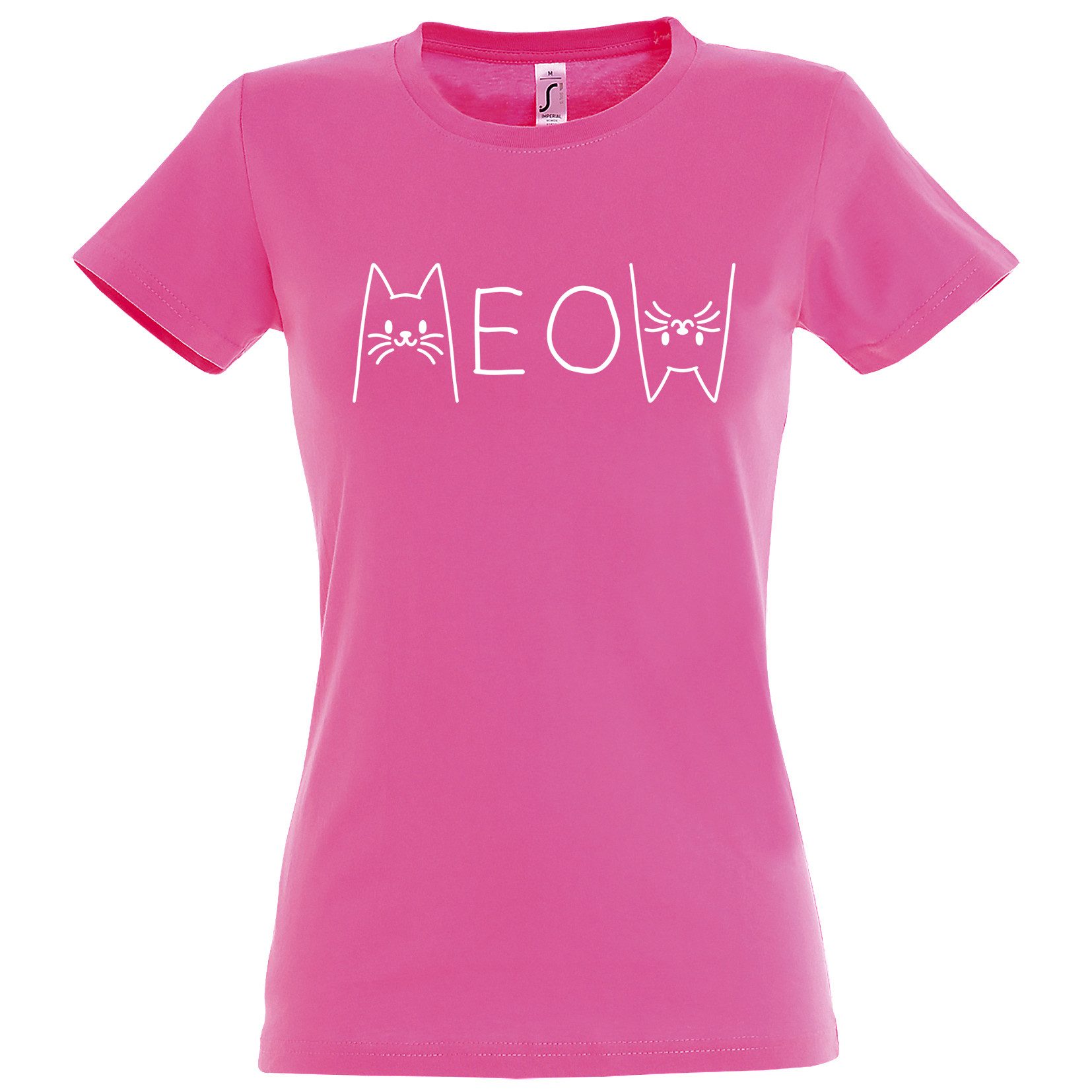 Youth Designz Print-Shirt MEOW Damen T-Shirt mit modischem Frontprint günstig online kaufen