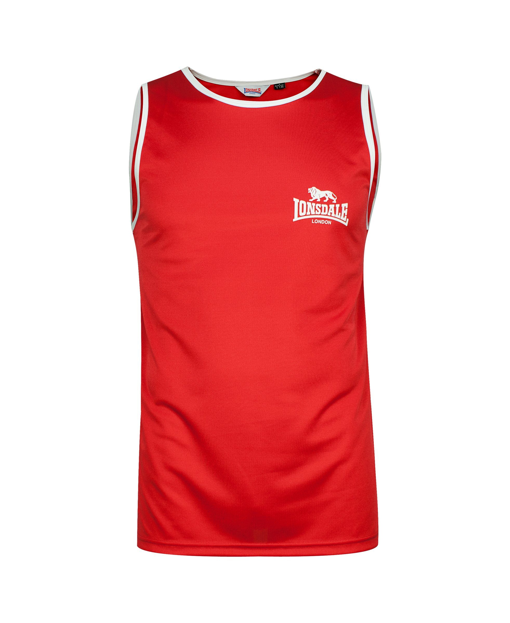 Lonsdale T-Shirt Lonsdale Herren Sporttop Amateur Singlet Erwachsene red