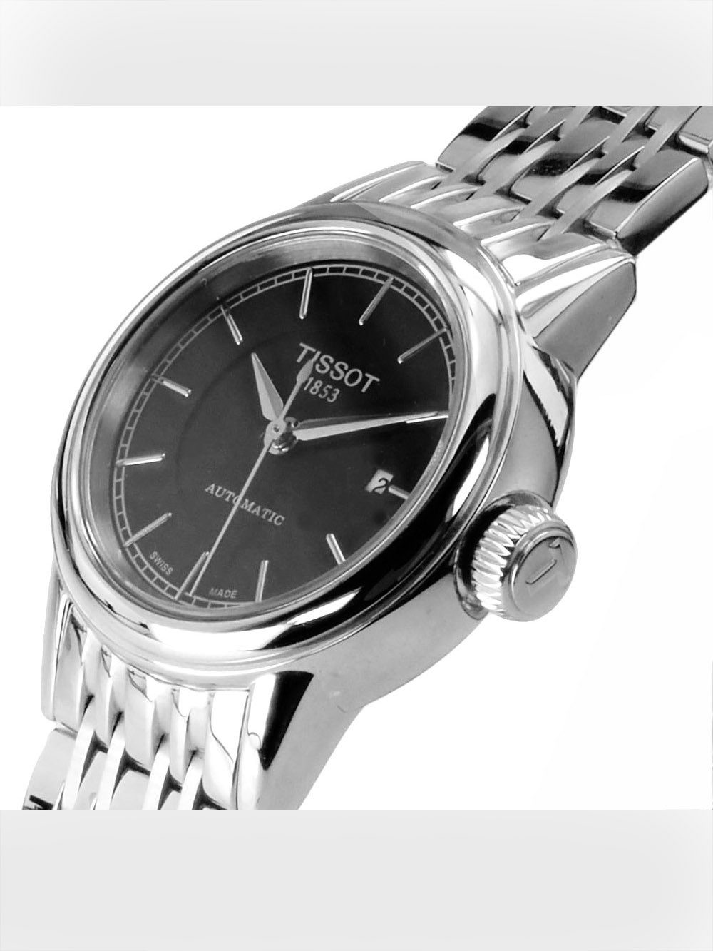 Tissot Automatikuhr Swiss Made Damen Uhr 29 mm Ø T0852071105100 CARSON, Saphirglas, Glasboden