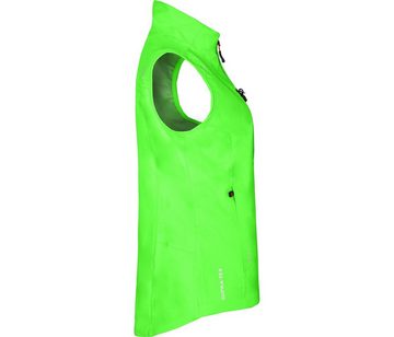 Bergson Outdoorjacke LEKNES West Damen Regenweste, recycelt, Netzfutter 20000 mm Wassersäule, Normalgrößen, Gecko grün