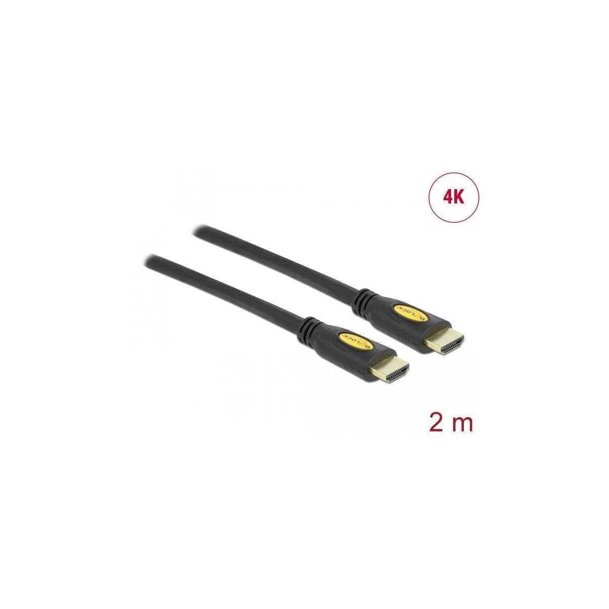 HDMI (200,00 mit Computer-Kabel, Speed Kabel HDMI-A, cm) Ethernet Delock HDMI High HDMI-A... -