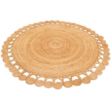 Sisalteppich Naturfaser Teppich Jute Salsa Natur Boho Rund, Pergamon, Rund, Höhe: 12 mm