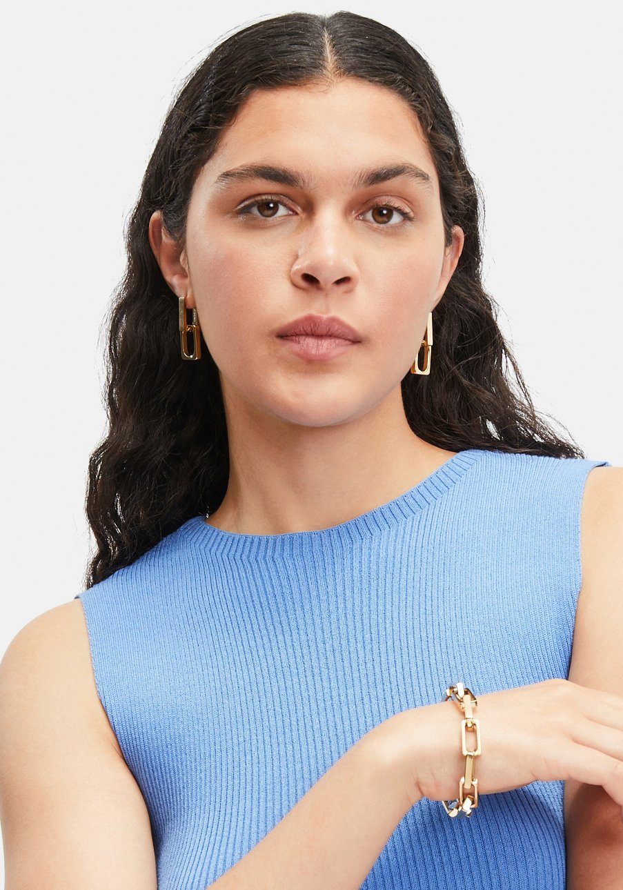 Liebeskind Berlin Paar Creolen Schmuck Geschenk Edelstahl Ohrringe Big Link, Einhänger abnehmbar