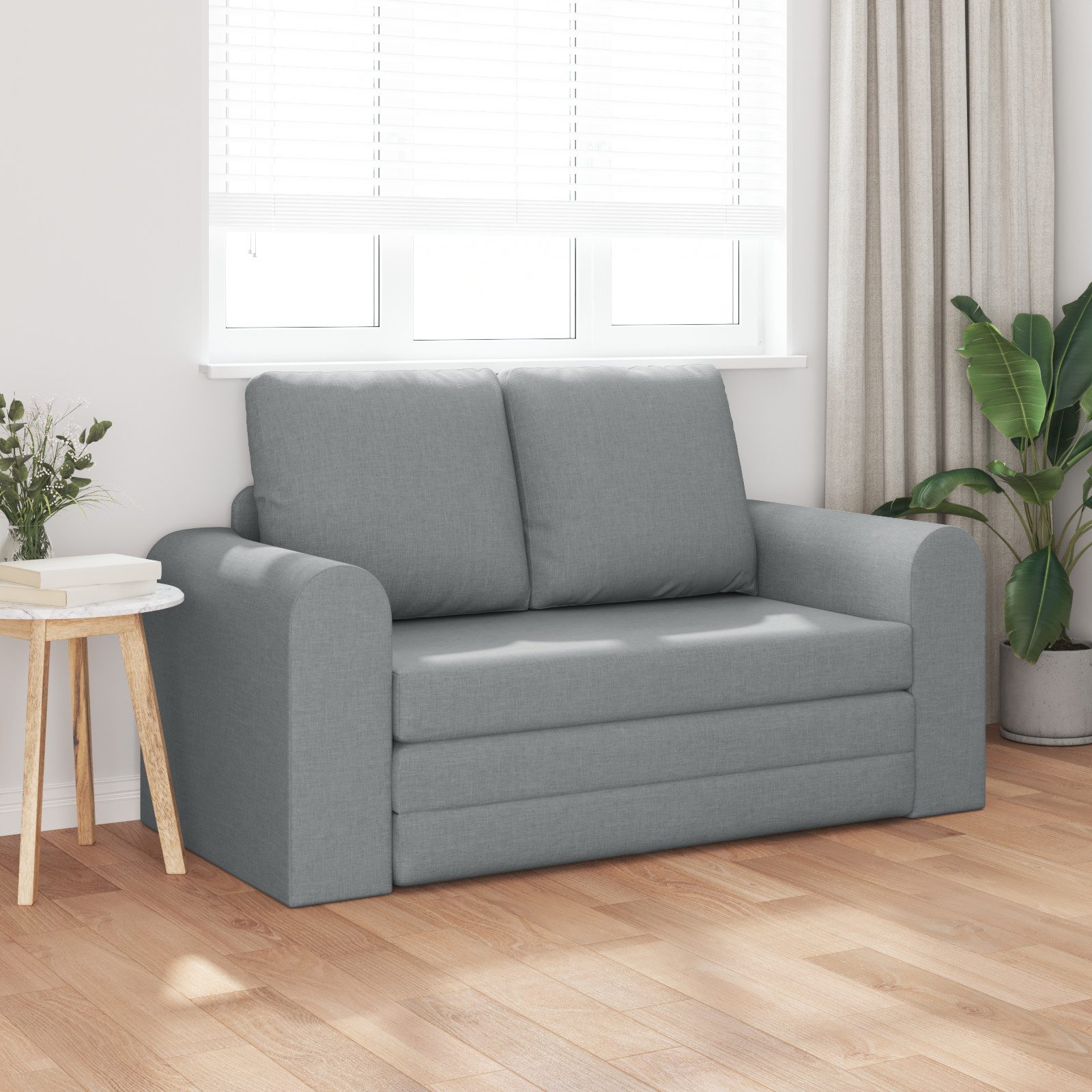vidaXL Sofa Boden-Sofa-Bett 2-in-1 Hellgrau 148x71x83 günstig online kaufen