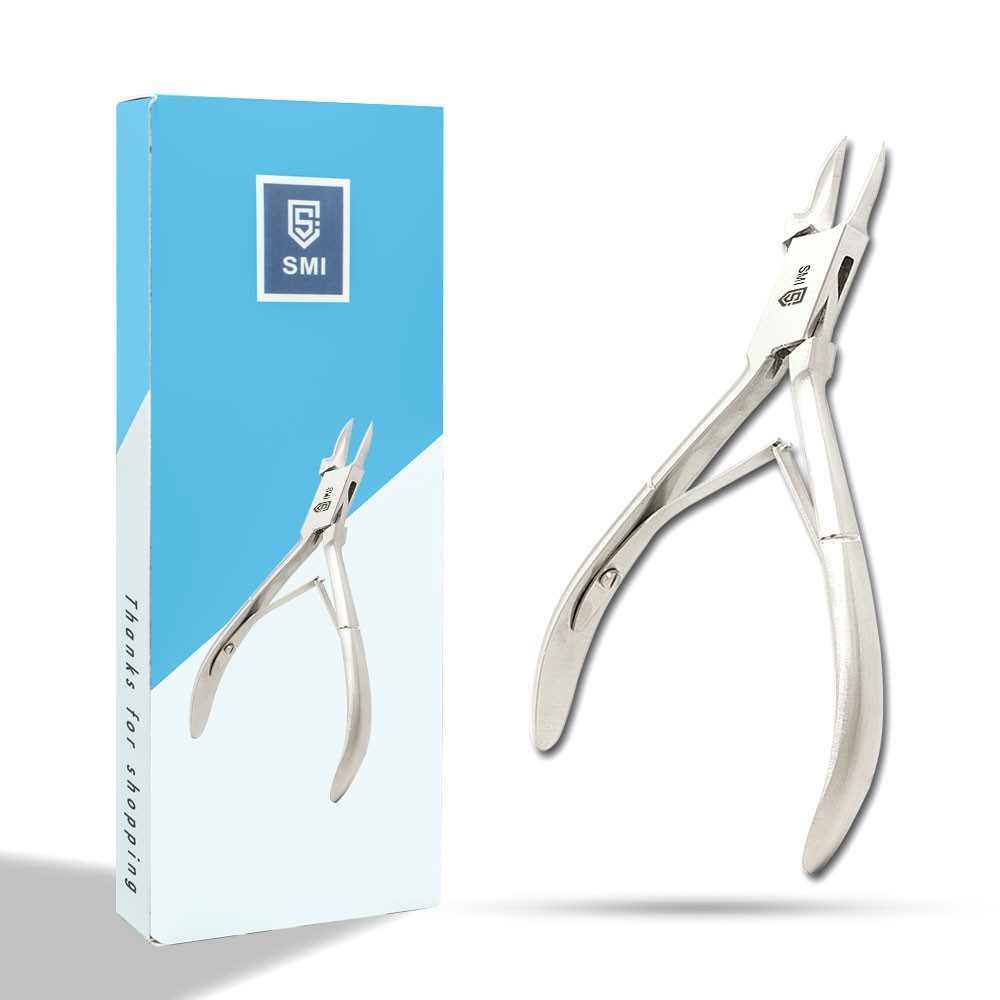 SMI Nagelzange Eckenzange für fußpflege Eckenagelzange Nagelzange für eingewachsen, ergonomisch
