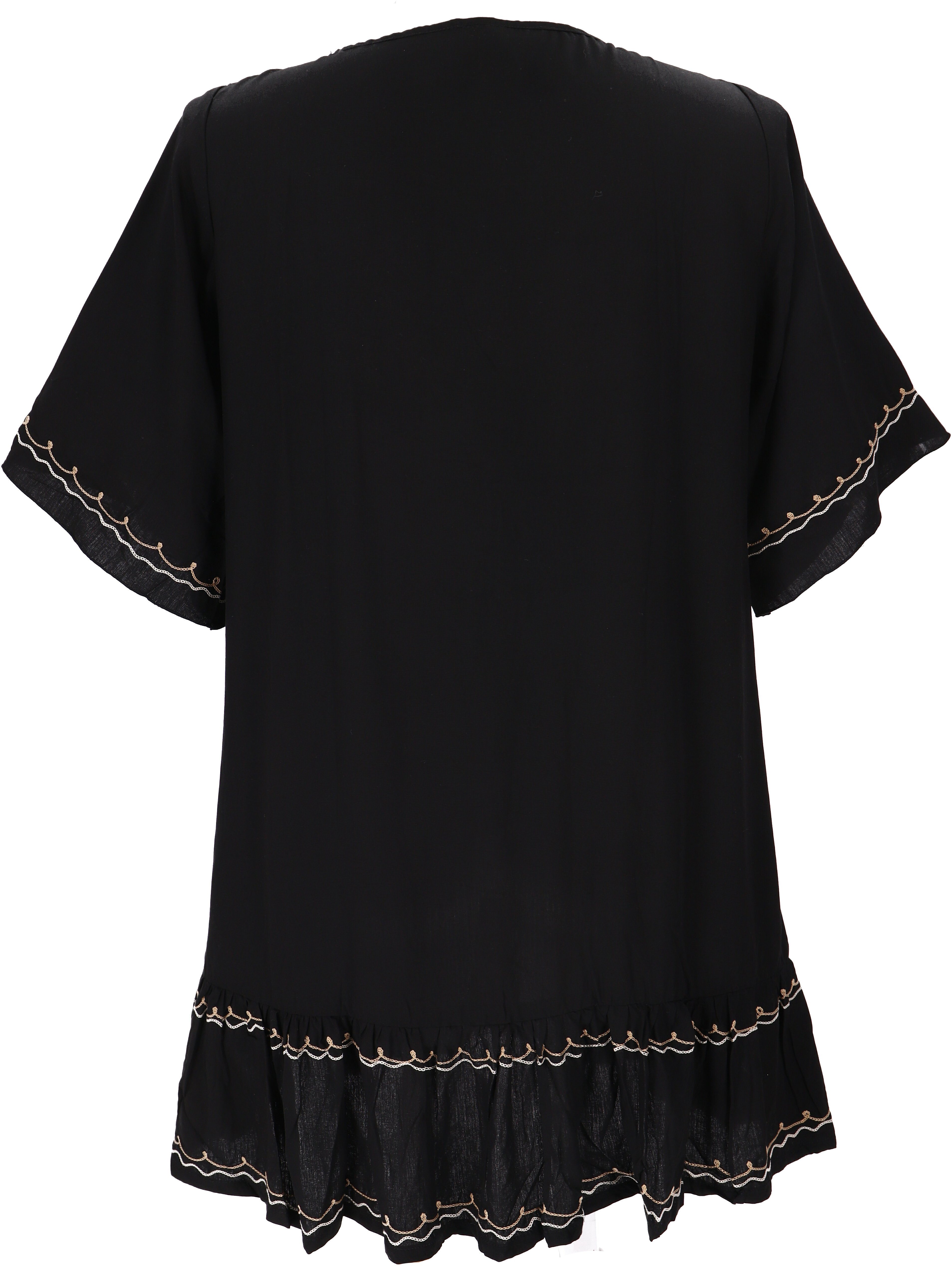 Guru-Shop Midikleid Bestickte Hippie Tunika, Boho günstig online kaufen