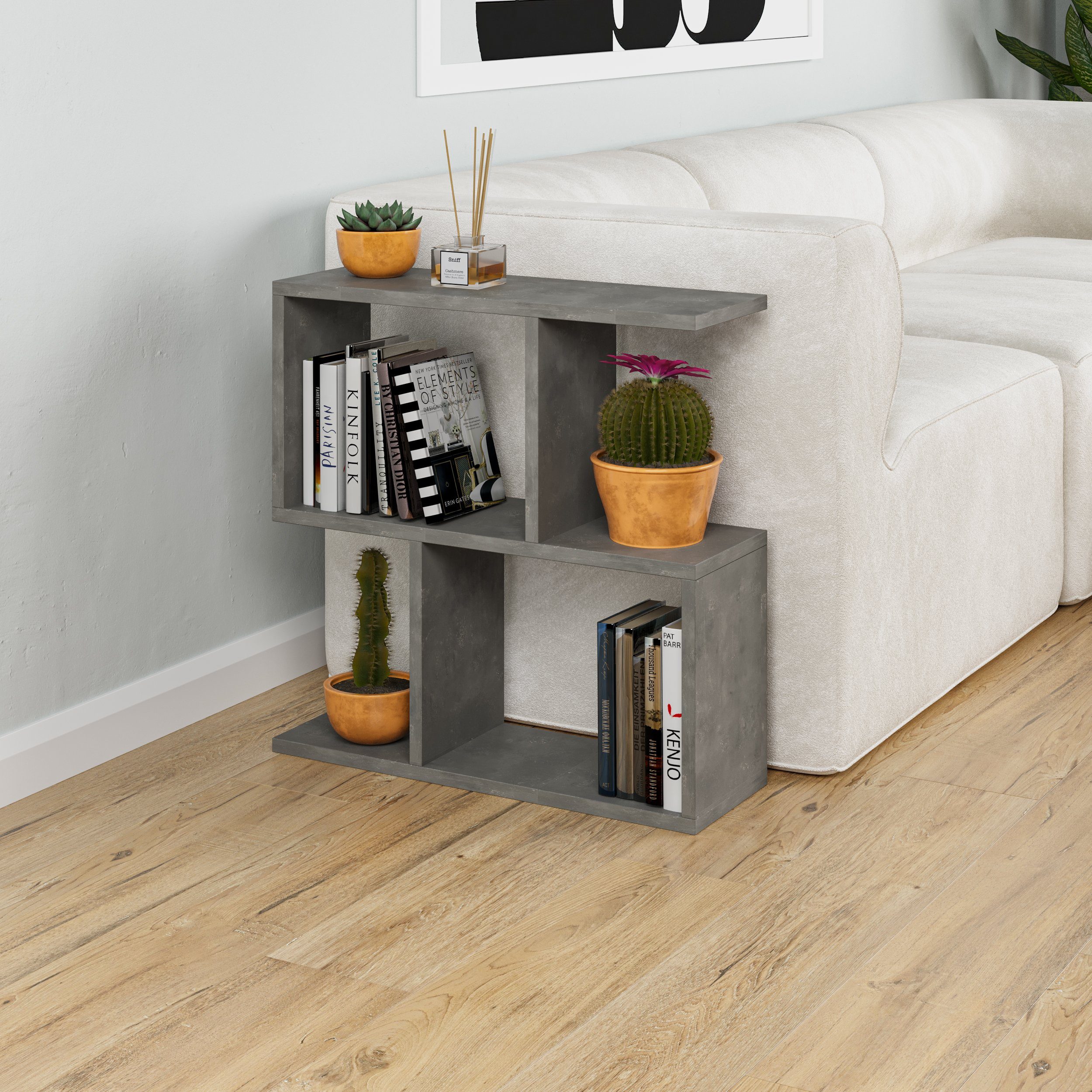 Decortie Beistelltisch Homemania, Modern Seite Ende Beistelltisch, Couchtisch, 60 x 19,5 x 60 cm