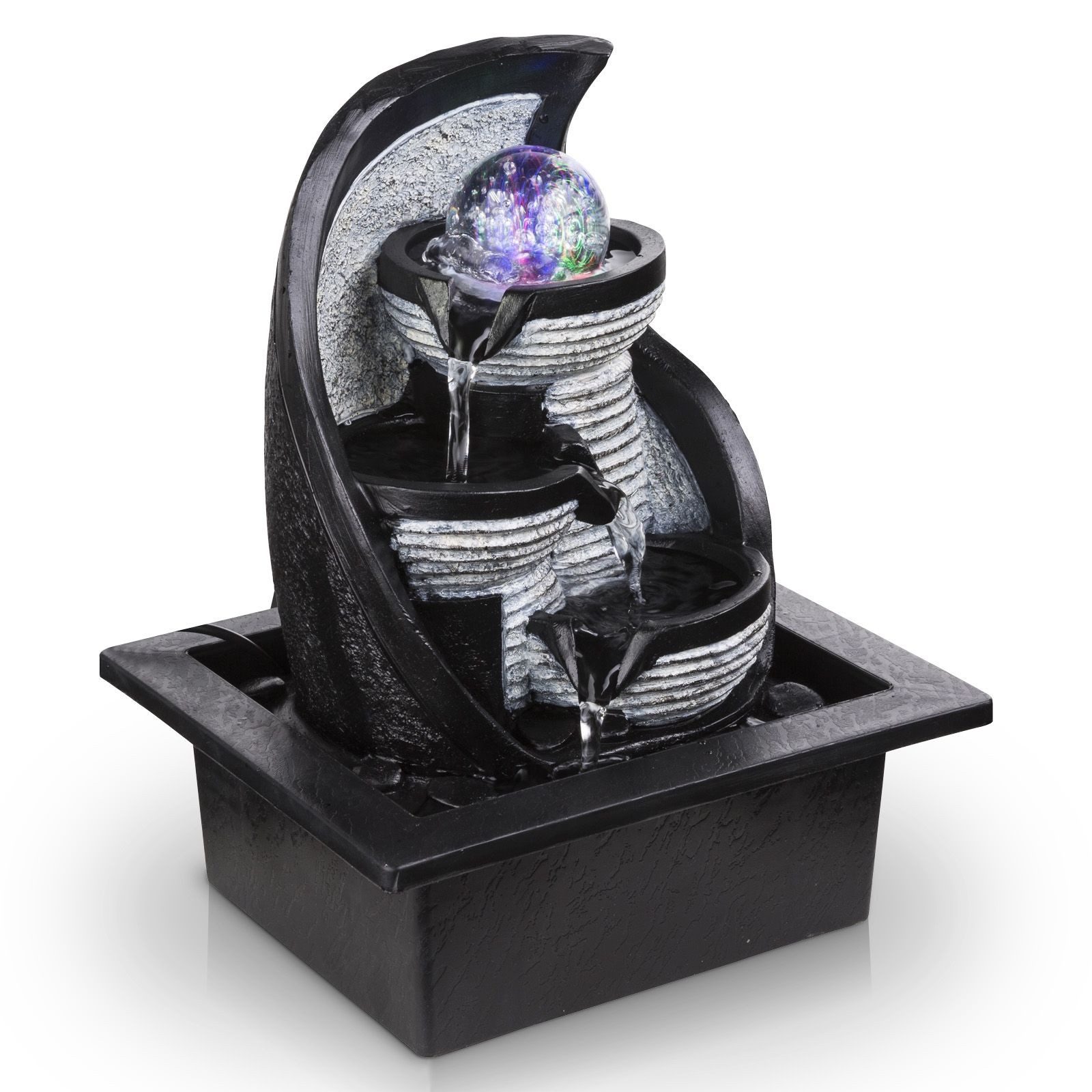 bmf-versand Zimmerbrunnen Zimmerbrunnen mit Beleuchtung und Wasser Tischbru günstig online kaufen