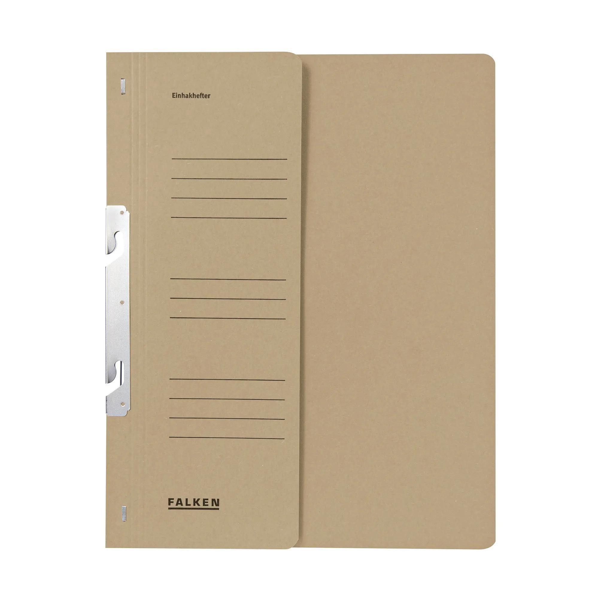 Organisationsmappe 50x Einhakhefter A4 RC-Krt. 1/2 Vorderd. kaufm. Heftung Grau 80000763F
