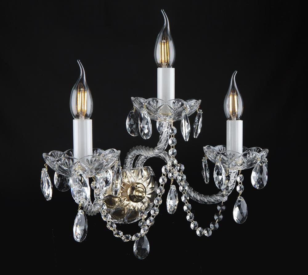 JVmoebel Kronleuchter Wandleuchte Bohemia Luster Antik Stil Kronleuchter Wand SOFORT, Warmweiß, Made in Europa