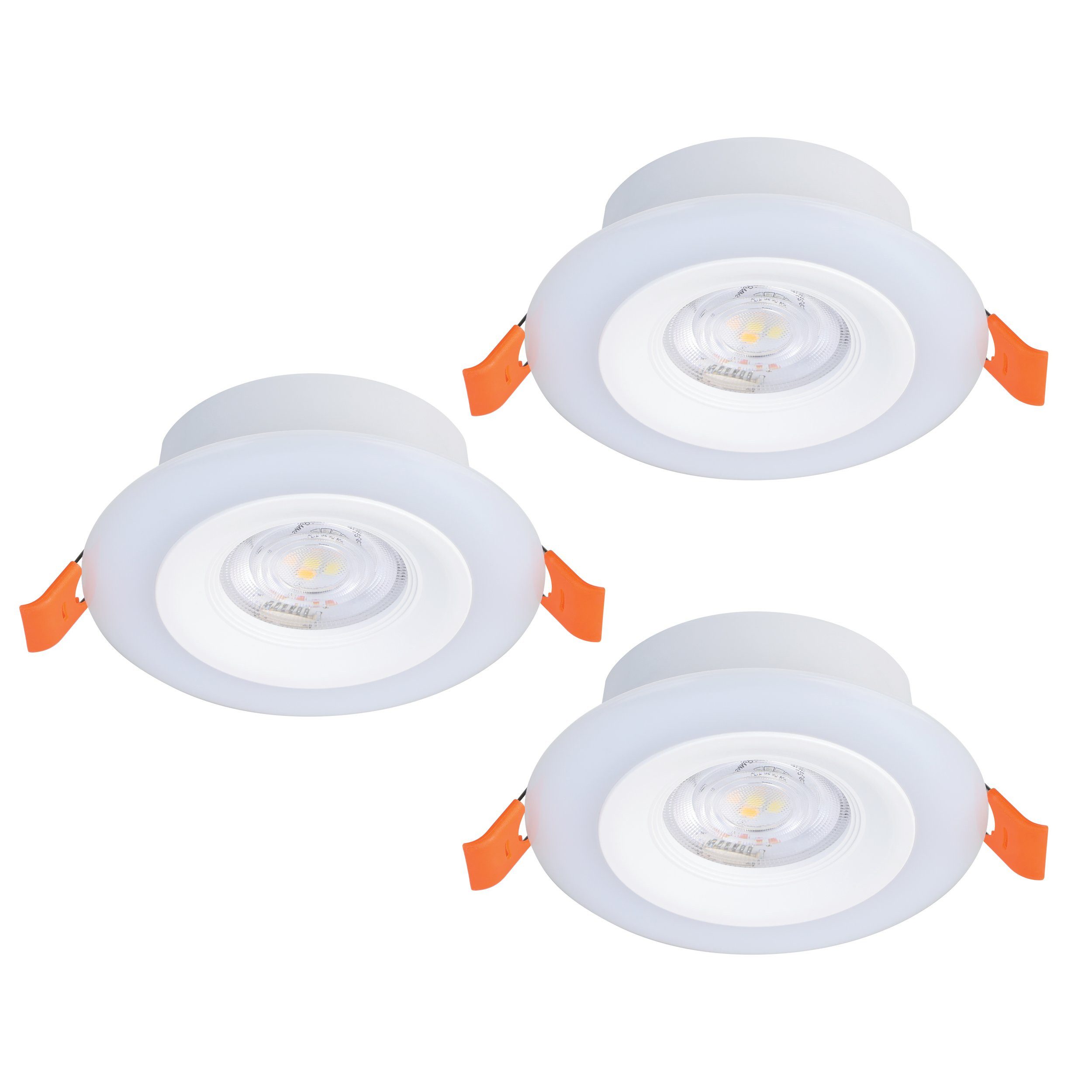 EGLO LED Einbauleuchte Calonge rgb, Leuchtmittel inklusive, 3er Set LED Einbaustrahler, Deckenspot, Deckenstrahler, Ø 9,8 cm