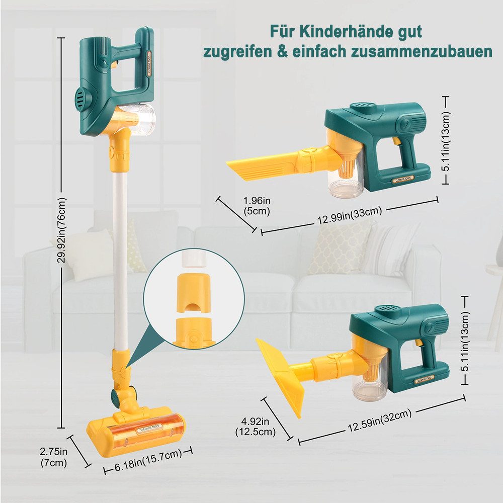 CLTYQ Kinder-Staubsauger Reinigungswerkzeuge für Kinder 3 4 5 6 Jahren Spie günstig online kaufen
