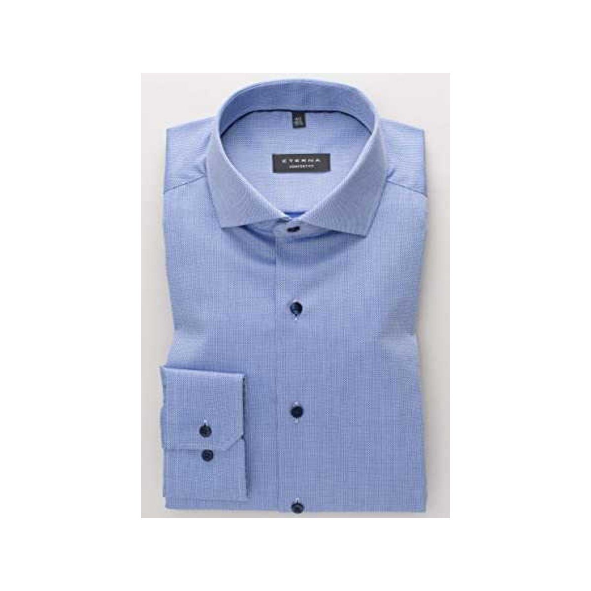 (1-tlg., Angabe) Eterna fit comfort blau keine Businesshemd