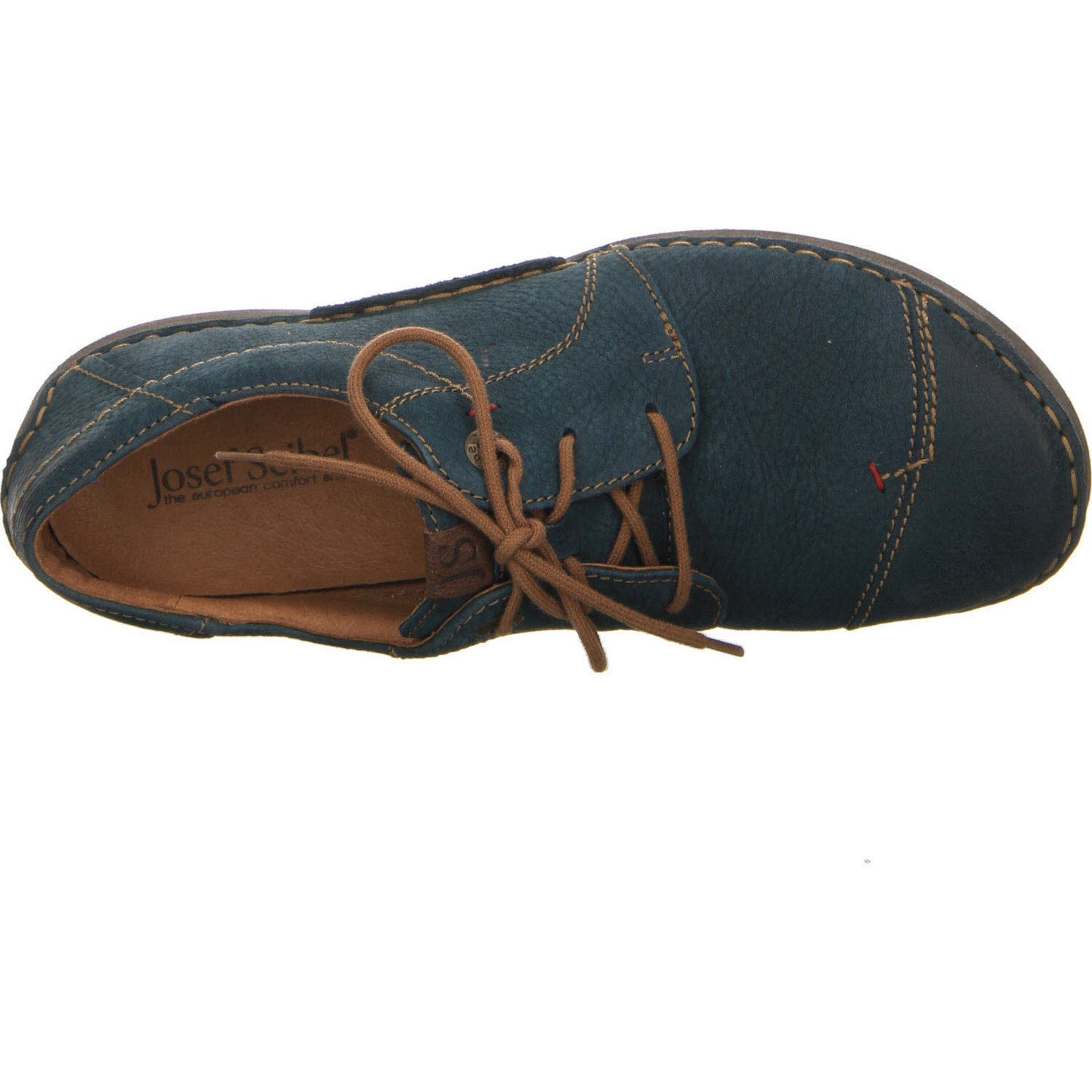 Josef Seibel Damen Schnürhalbschuhe Schnürschuh 20 Veloursleder Fergey blau-mittel Schnürschuh