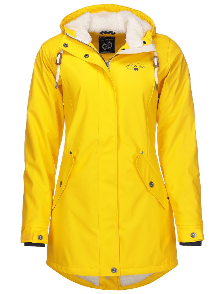 Dry Fashion Regenmantel Damen Regenjacke Malmö Kapuze und Teddyfleece - win günstig online kaufen