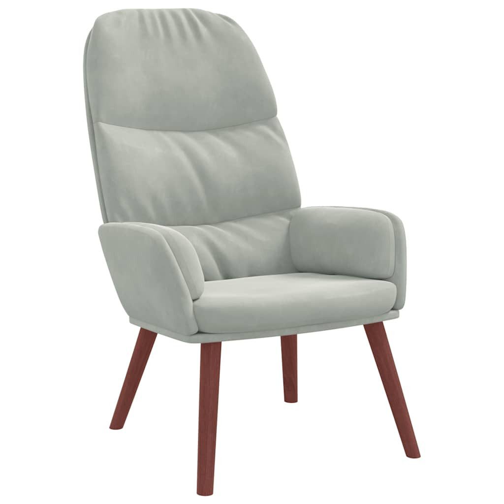 vidaXL Sessel Relaxsessel Hellgrau Samt (1-St) günstig online kaufen
