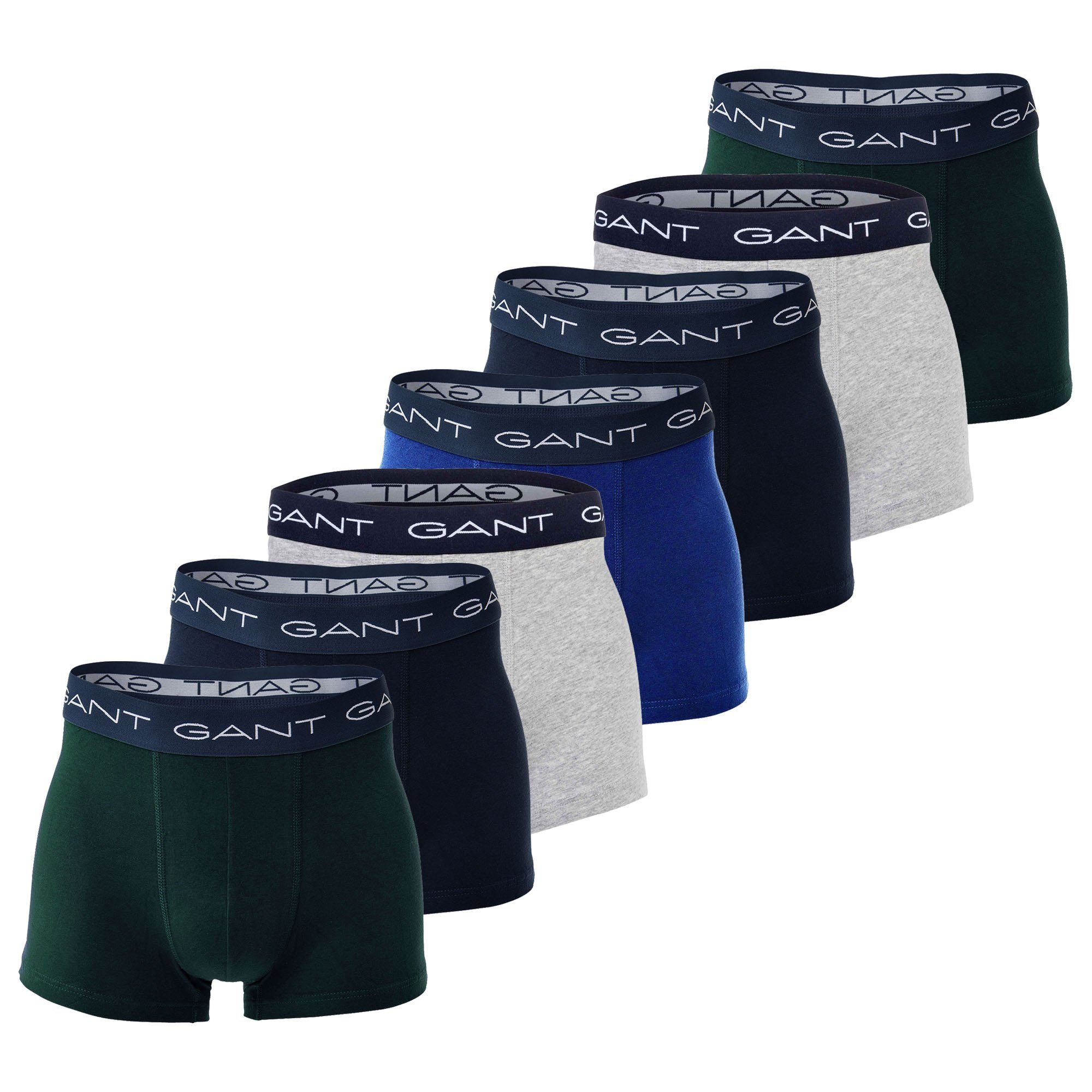 Trunks Boxer Pack Basic - Boxershorts, 7er Herren Blau/Grün/Grau Gant