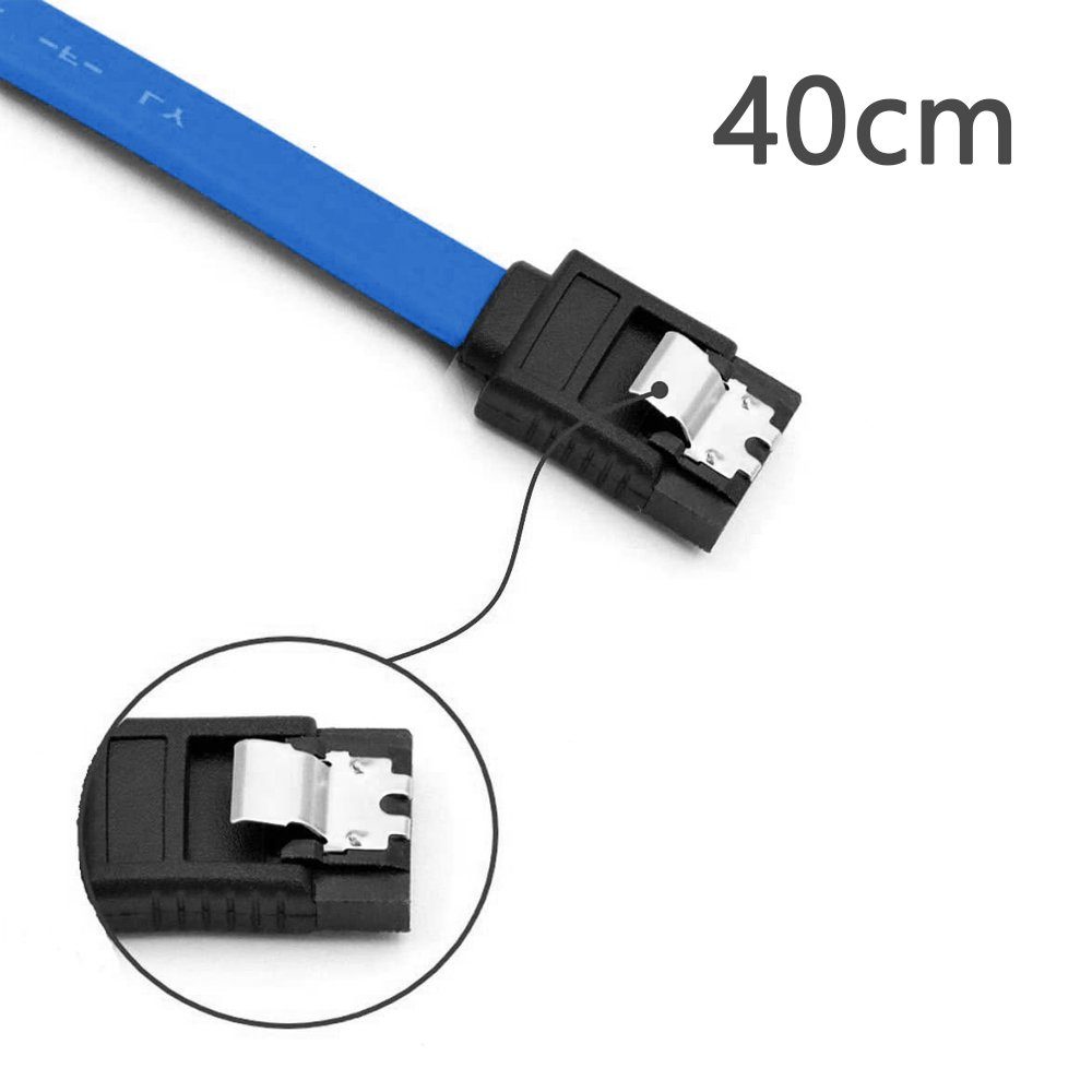 GelldG 40 cm SATA 6 Gbit/s Stromkabel, Set Kabel (40 3 Nylon cm) Datenkabel