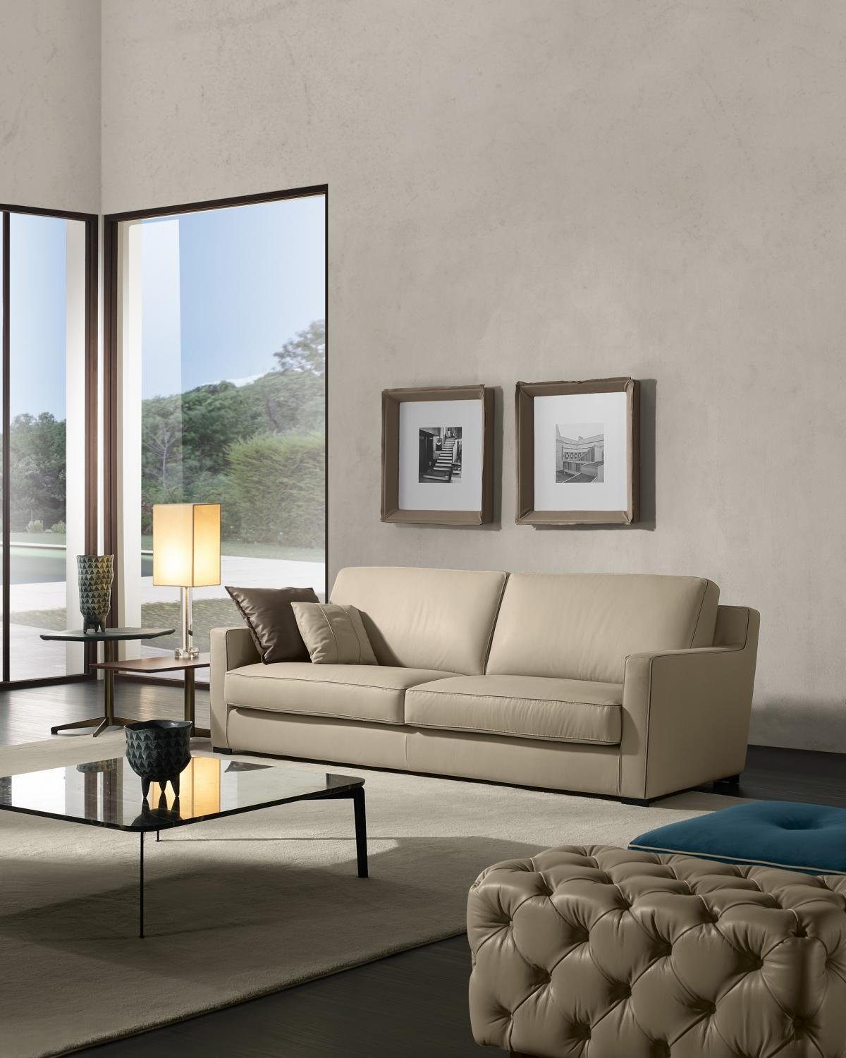 JVmoebel Sofa Design Textil 3 Sitzer Grau Couch Elegant Sofa Polsterung Prianera