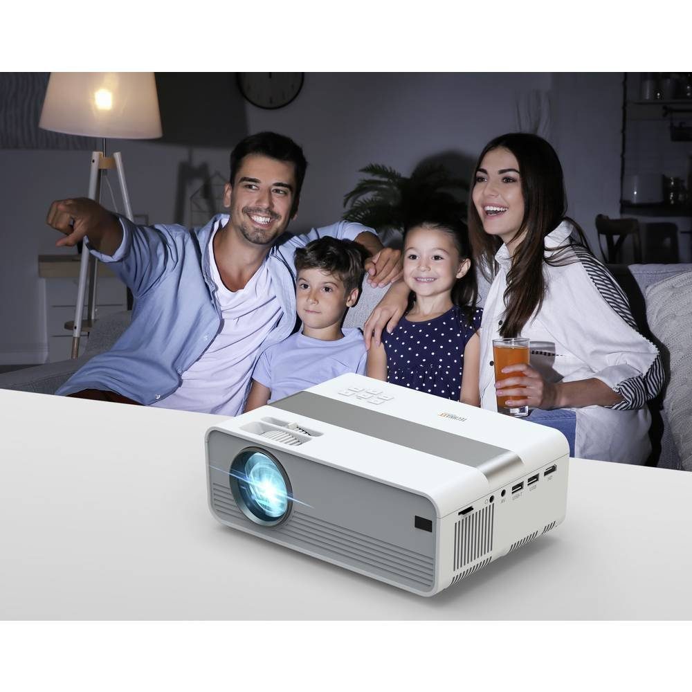 Technaxx Mini-LED HD Beamer 4869 Beamer (HD ready, Integrierter Lautsprecher, mit Fernbedienung)