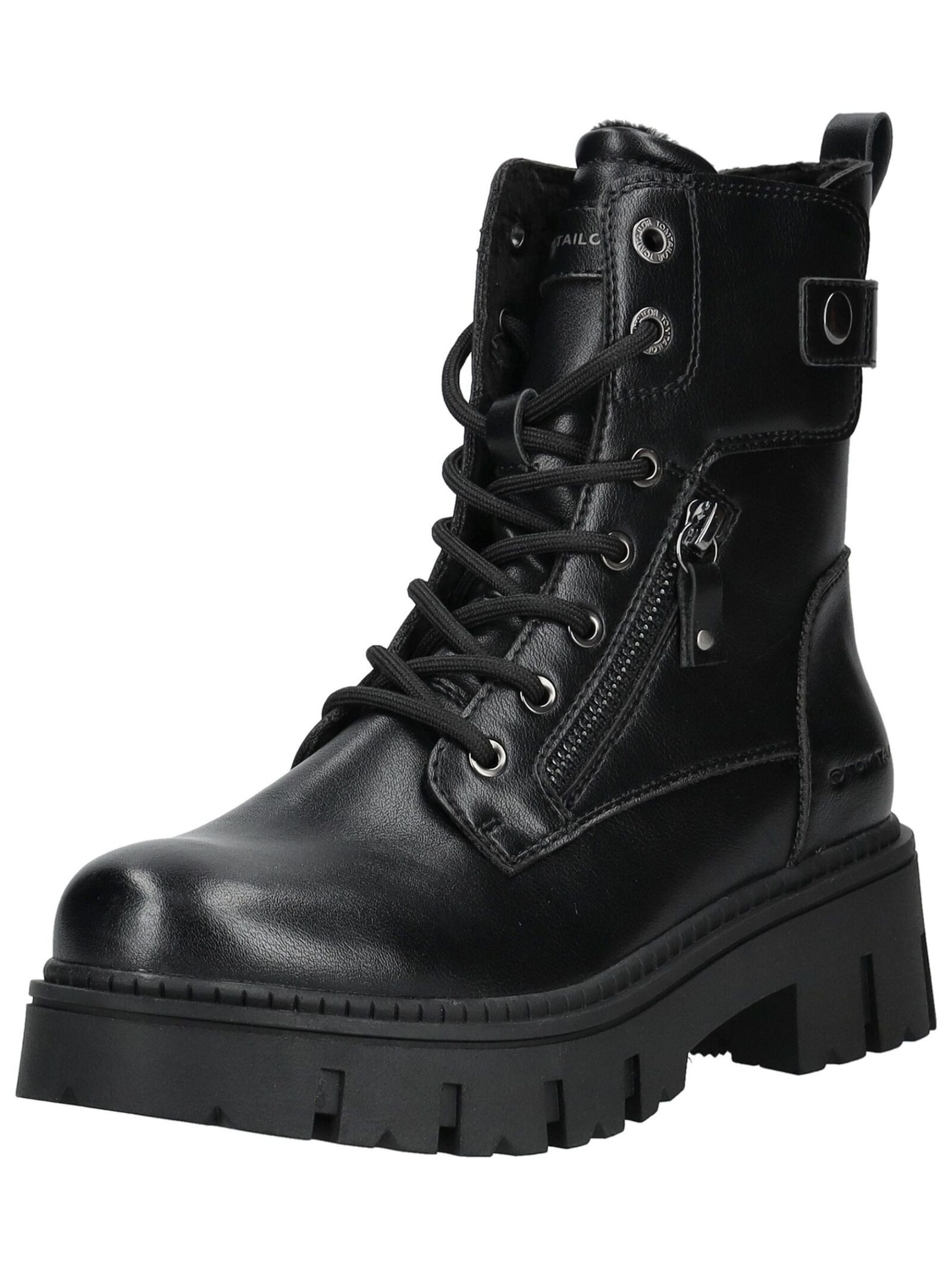 TOM TAILOR Tom Tailor Stiefelette Lederimitat Schnürstiefelette günstig online kaufen