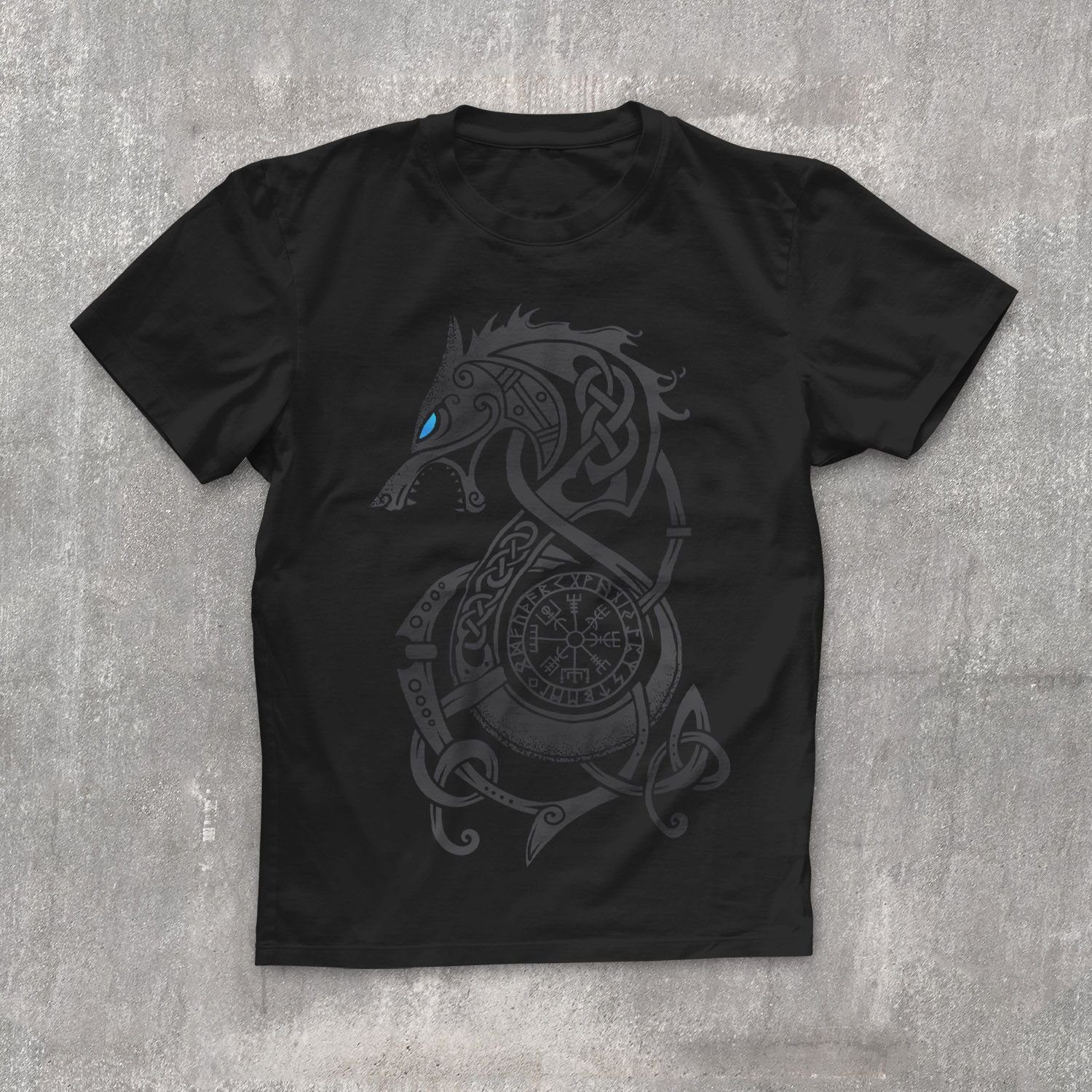 Neverless Print-Shirt Herren T-Shirt Fenriswolf Fenrir günstig online kaufen