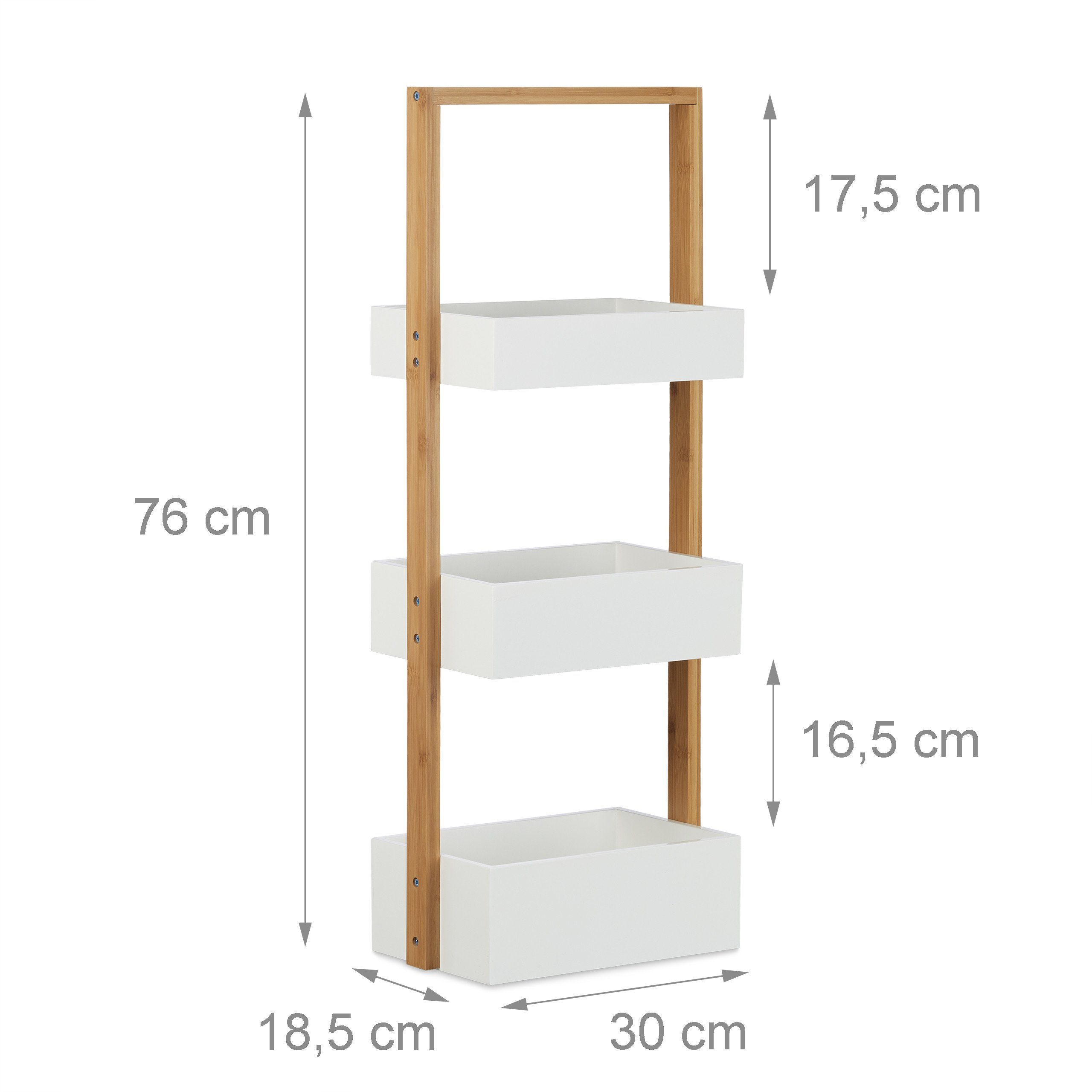 relaxdays Badregal mit 3 Körbe günstig online kaufen