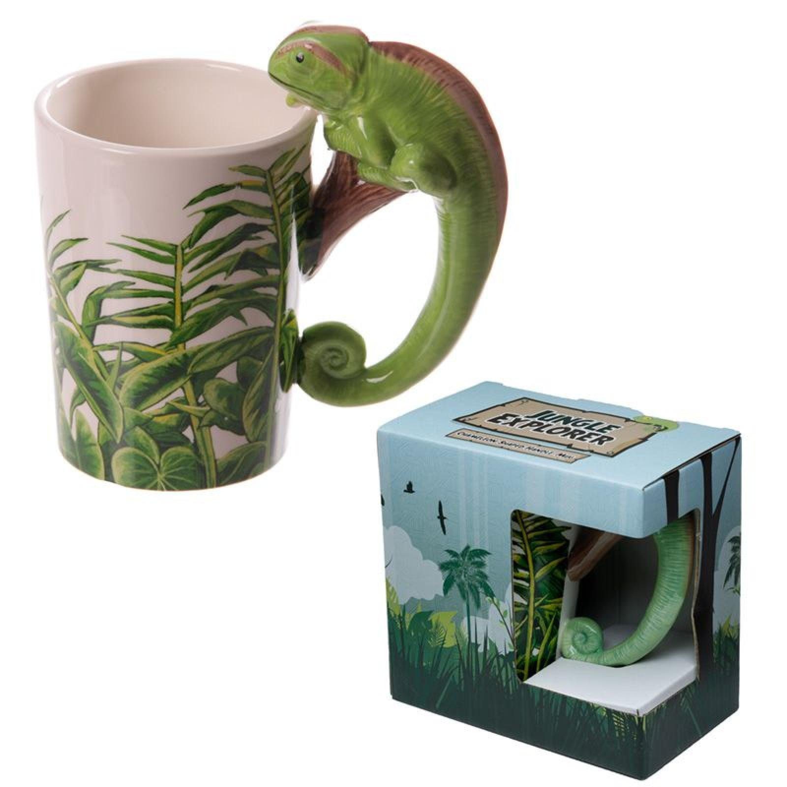 aus Tasse Tasse Dolomit-Keramik Chameleon geformter Henkel Puckator