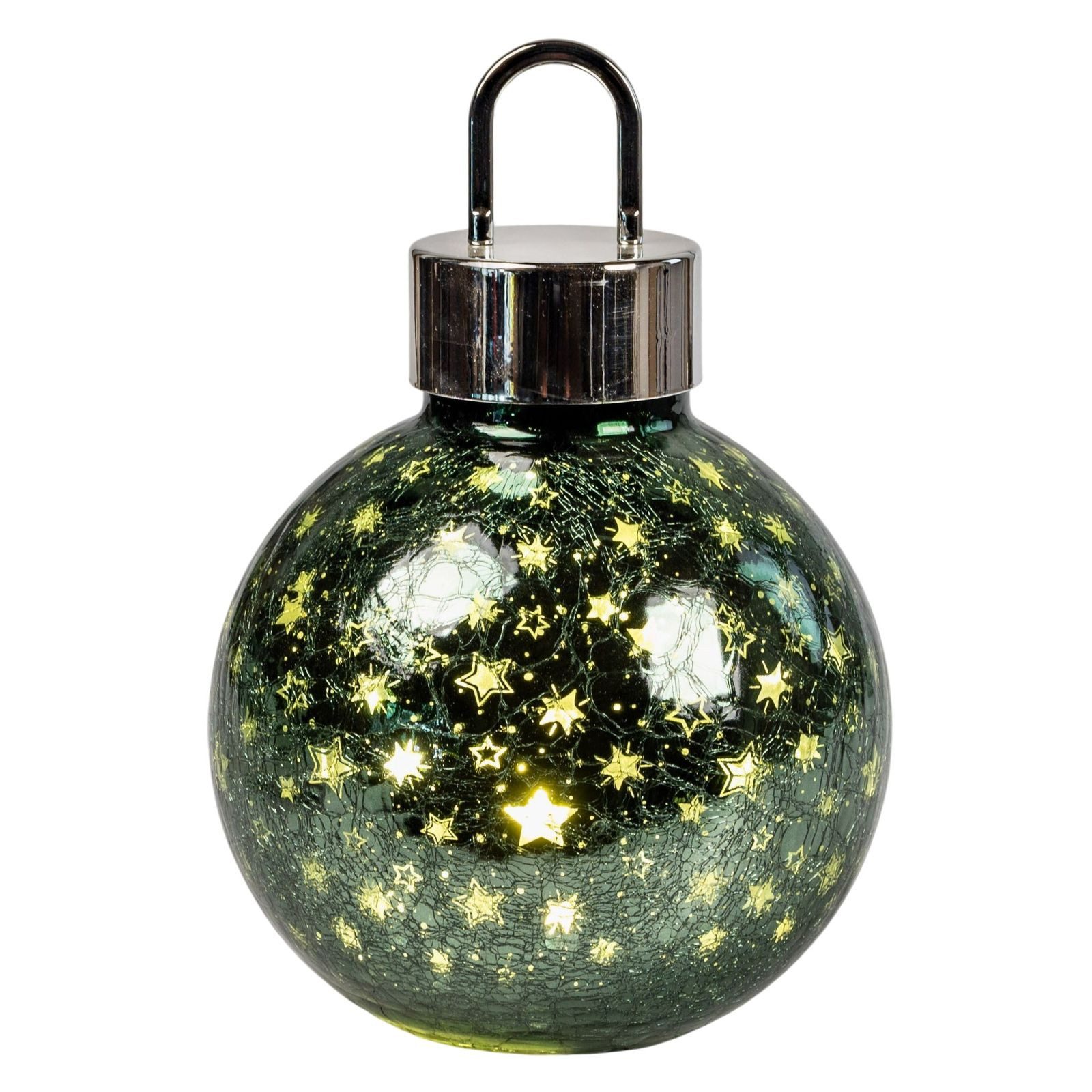 formano LED Dekolicht LED Deko-Kugel Weihnachten 30 cm Tannengrün mit Timer 8h/16h, LED fest integriert