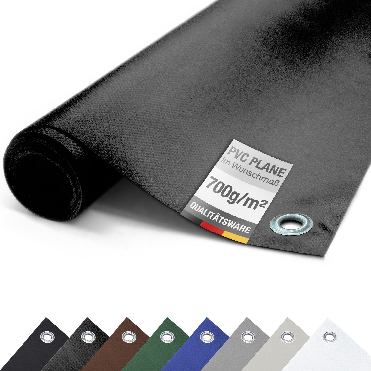 ANKO Planen Schutzplane Plane PVC 700g/m² LKW Plane mit Ösen Abdeckplane, Gewebeplane Schutzplane matt reißfest stabil