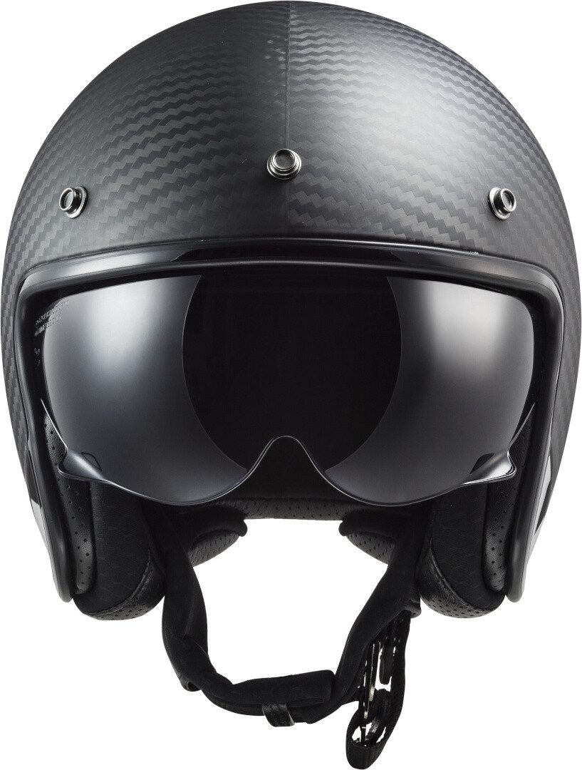 LS2 Motorradhelm OF601 Bob II Carbon Jethelm, Integriertes Sonnenvisier
