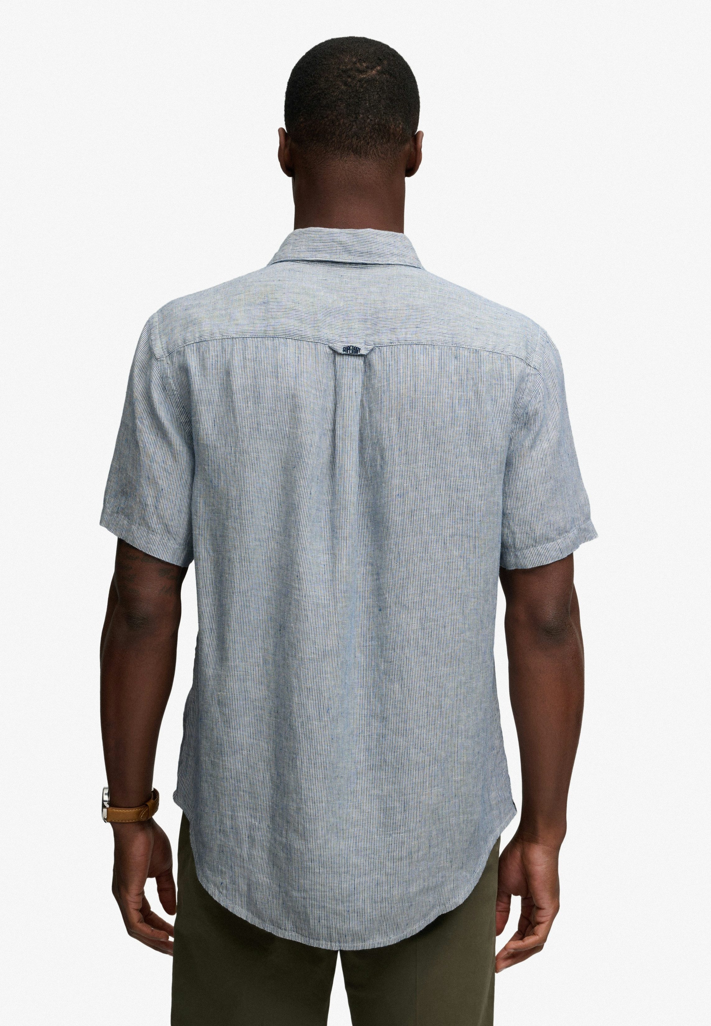 Superdry Leinenhemd RIVIERA S/S LINEN SHIRT aus 100% Leinen