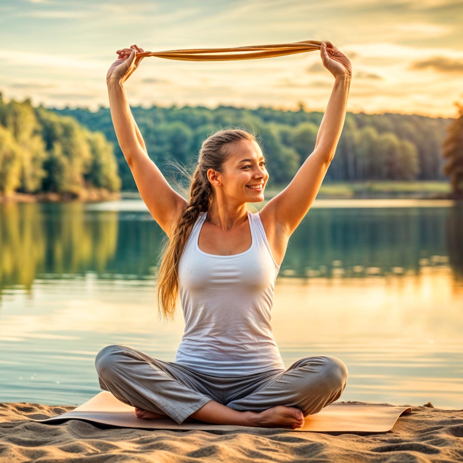 Body & Mind Yogagurt Body & Mind Yogagurt – Baumwolle Yoga Band mit D-Ring für Dehnung, Yoga-Band mit D-Ring-Verschluss