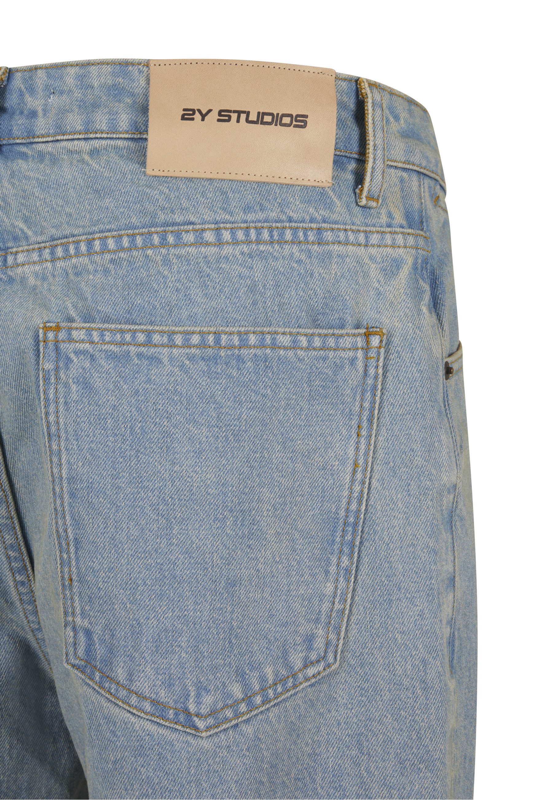 2Y Studios Bequeme Jeans 2Y Studios Neal Zipper Baggy Jeans