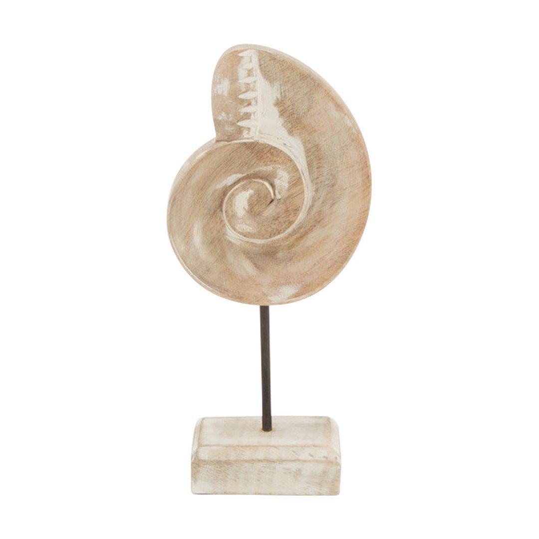 Dekofigur Dijk Muschel Mangoholz 10 x 5 x 22 cm