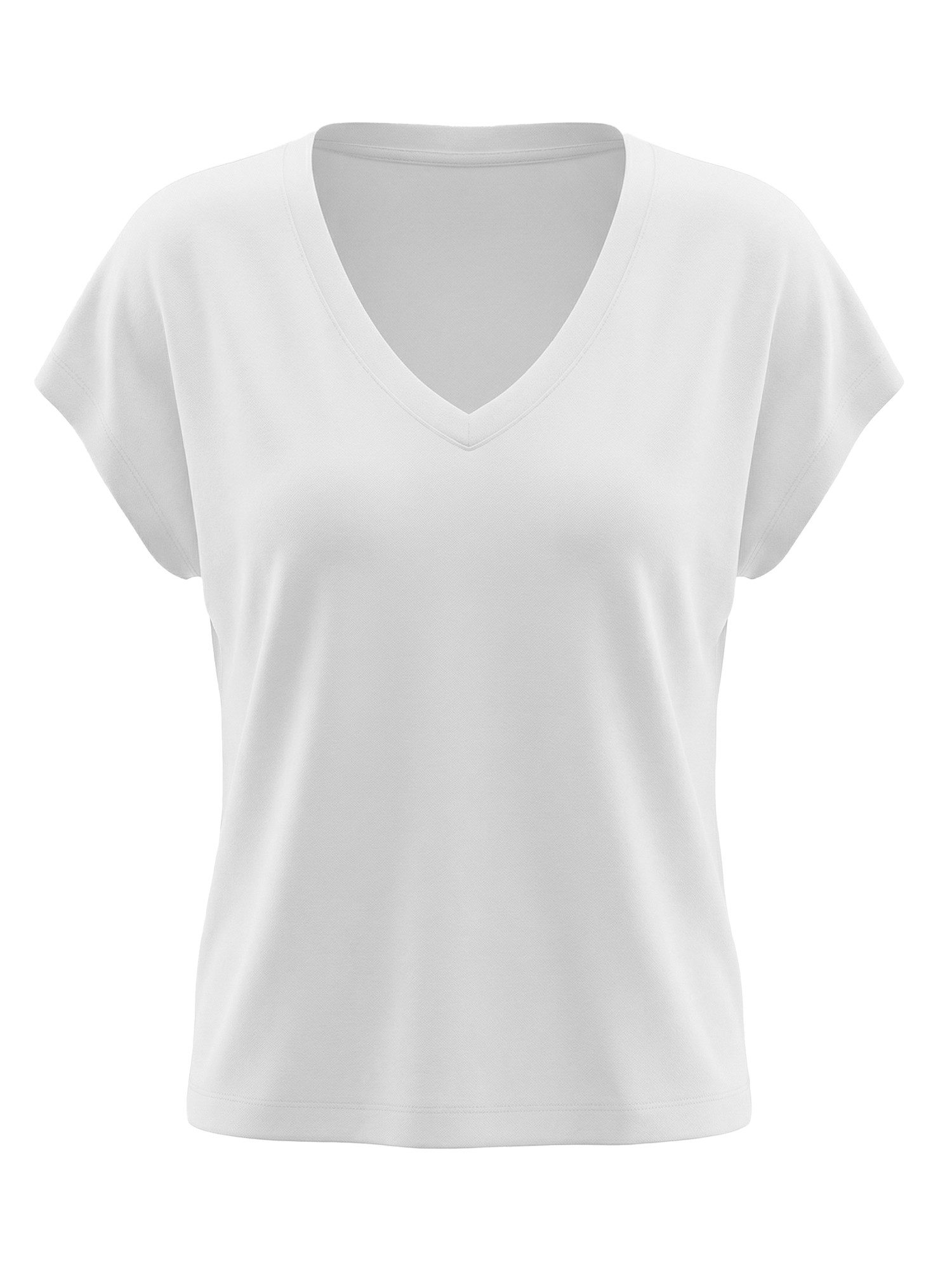 T-Shirt Damen Cropped Tiefer V-Ausschnitt Kurzarm Sommer Casual Basic