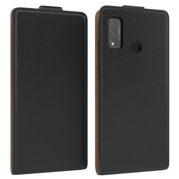 EAZY CASE Handyhülle Flipcase für Huawei P Smart (2020) 6,21 Zoll, Tasche Klapphülle Handytasche zum Aufklappen Etui Kunstleder Schwarz