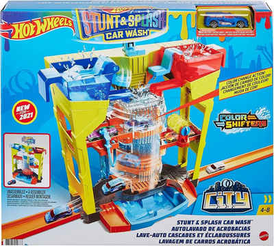 Hot Wheels Autorennbahn Hot Wheels Mattel Stunt & Splash Autowaschanlage