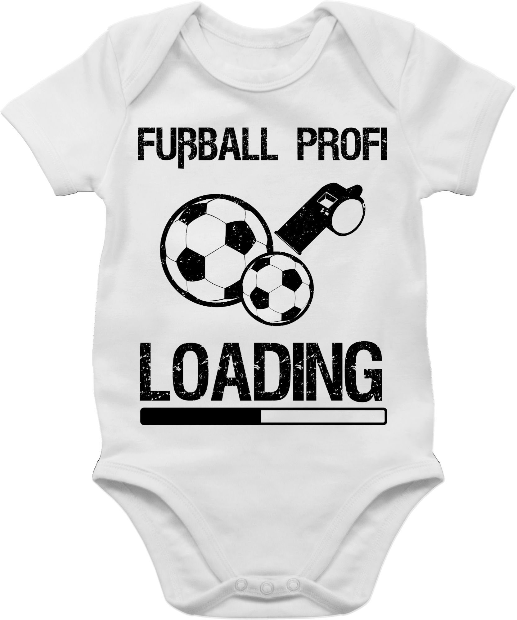 Shirtracer Shirtbody Fußball Profi Loading - Vintage schwarz Sport & Bewegung Baby 1 Weiß
